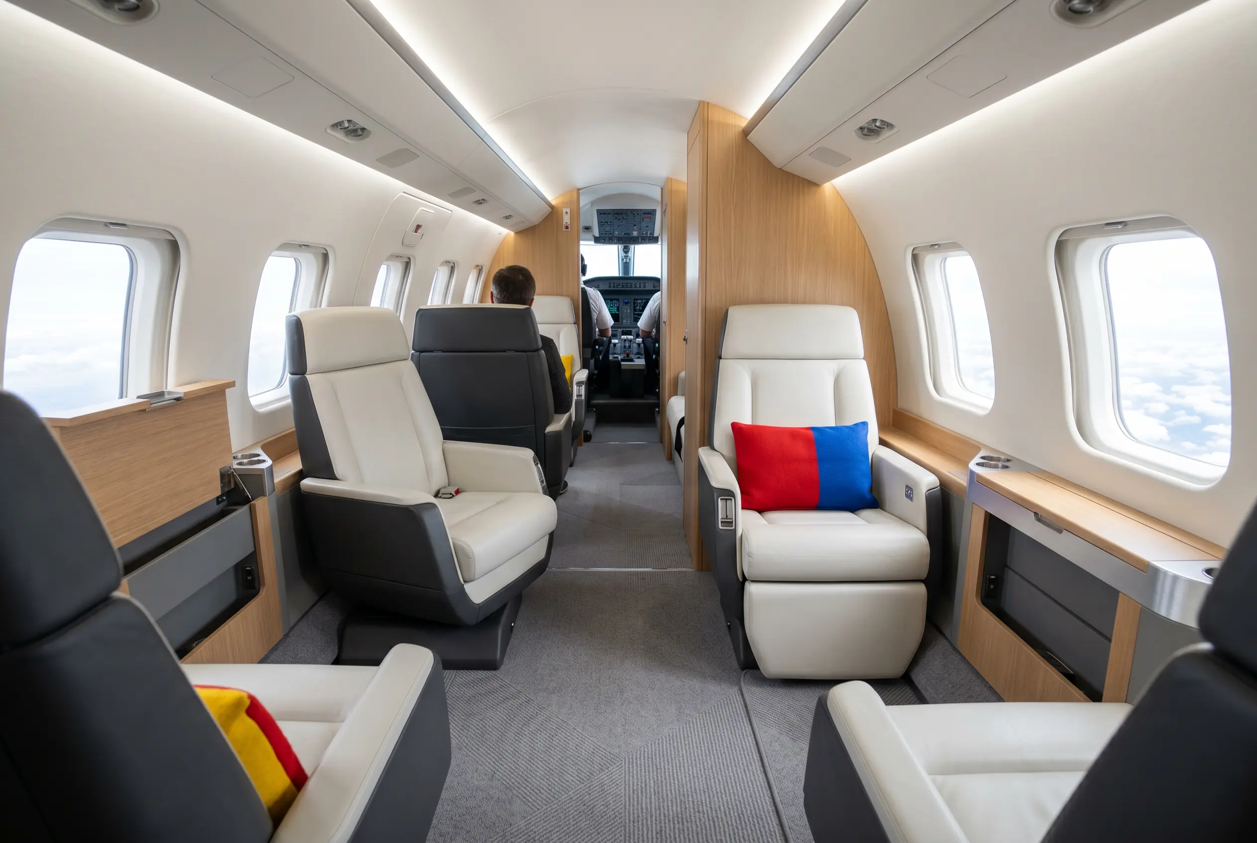 Private jet cabin booked with cryptocurrency for a New York to Miami flight