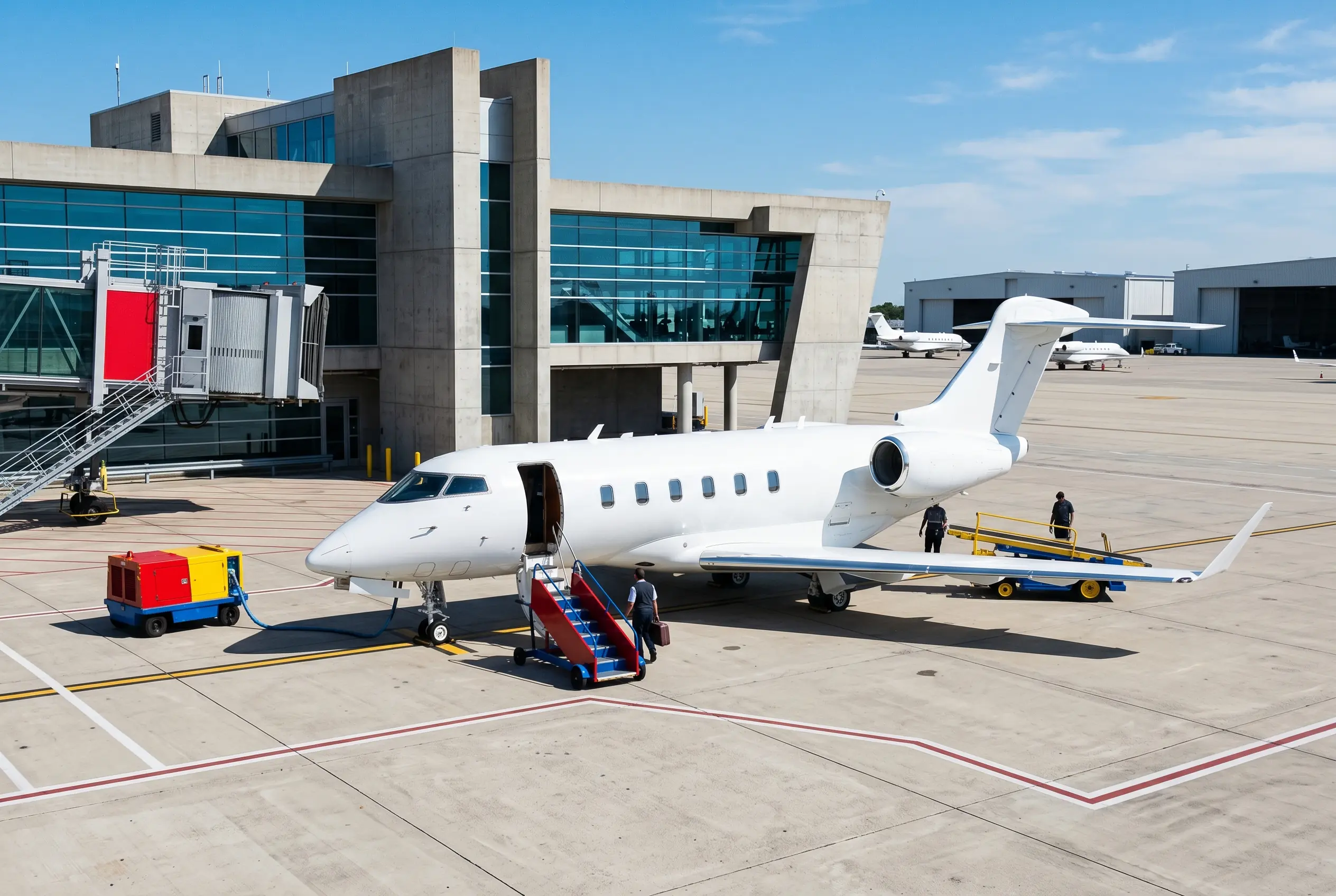 Challenger 350 Bombardier Challenger 350 on a private ramp before a New York to Miami flight