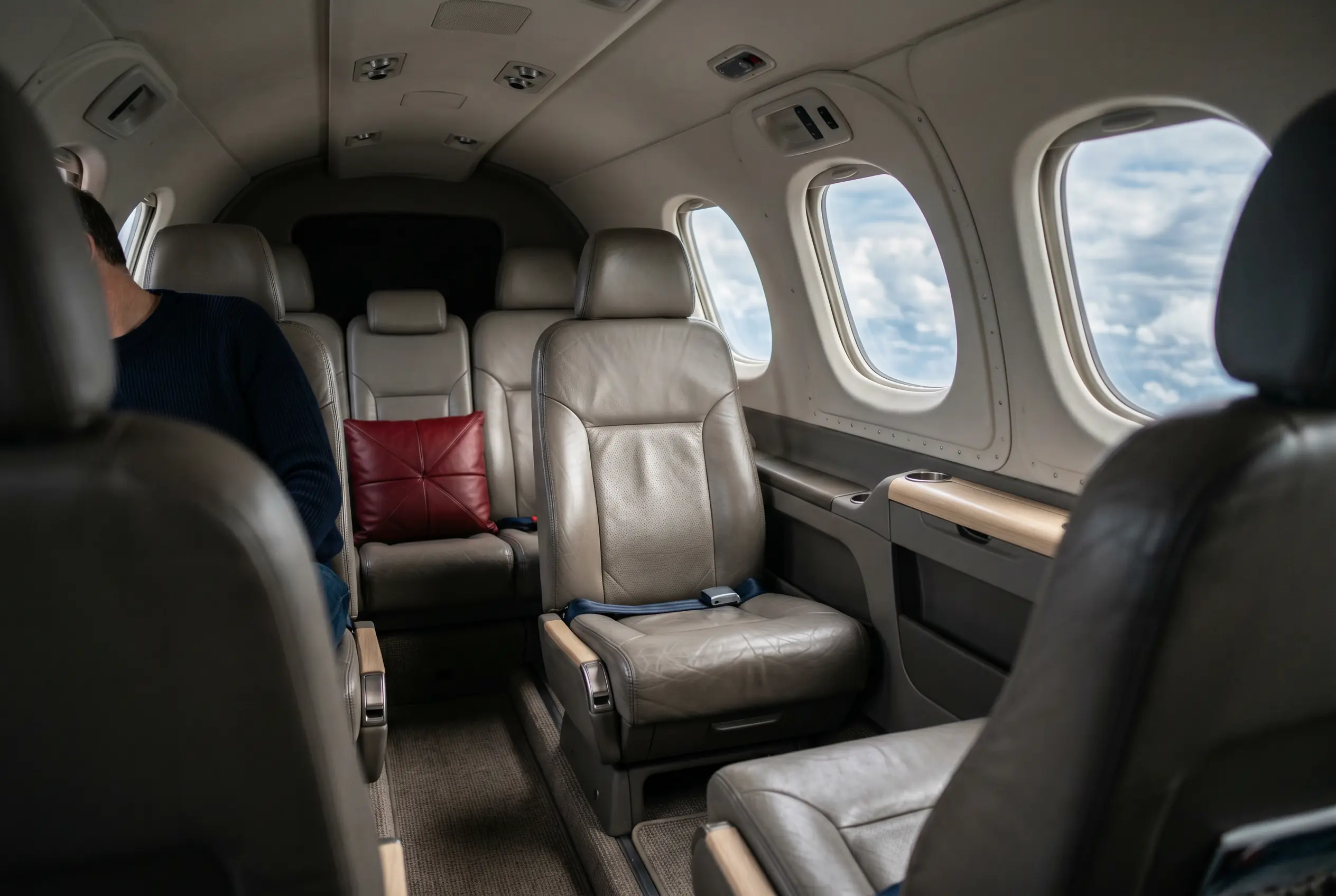 Cirrus Vision Jet G2+ cabin for a New York to Miami charter