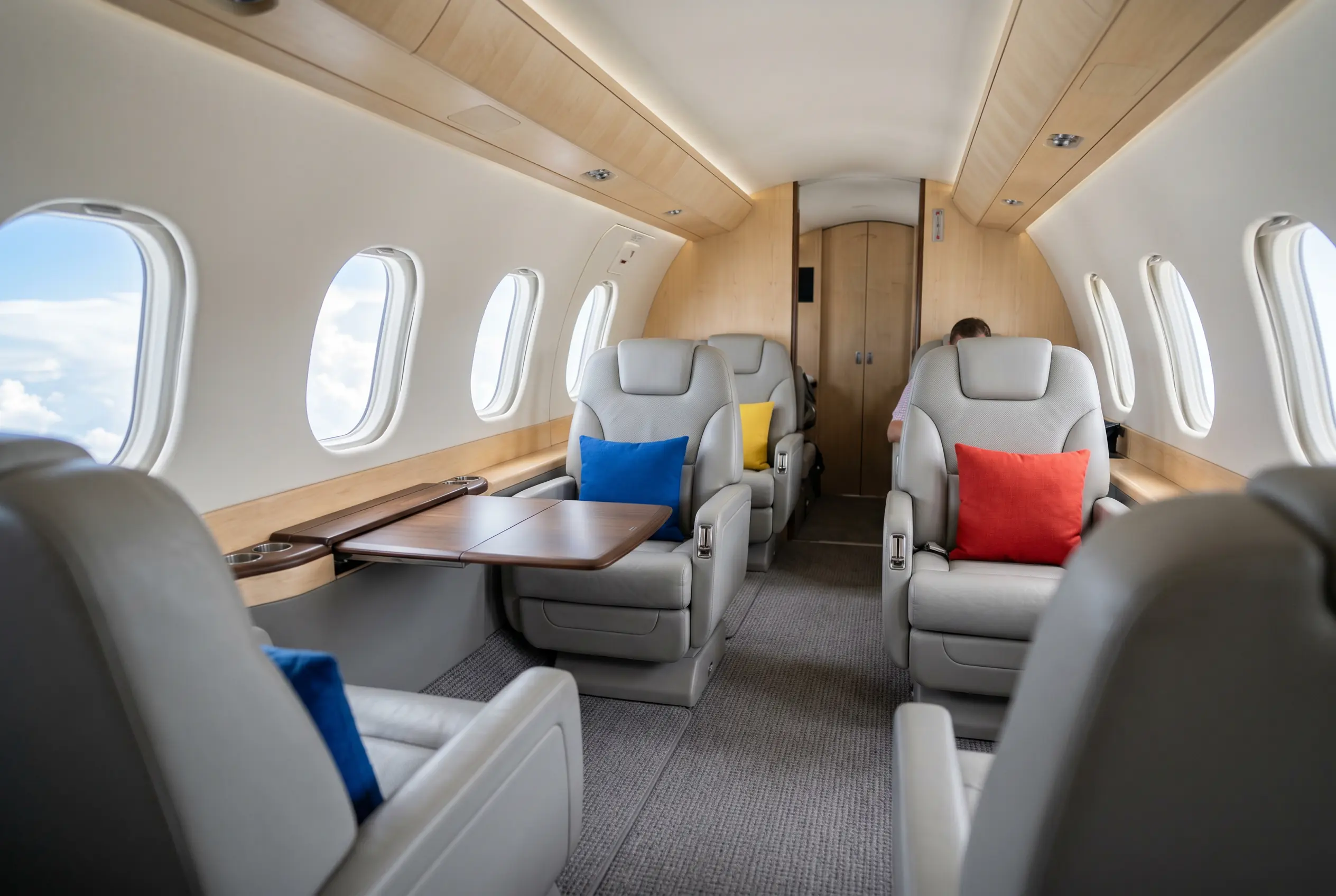 Cessna Citation Latitude flat-floor six-foot cabin for a New York to Miami charter