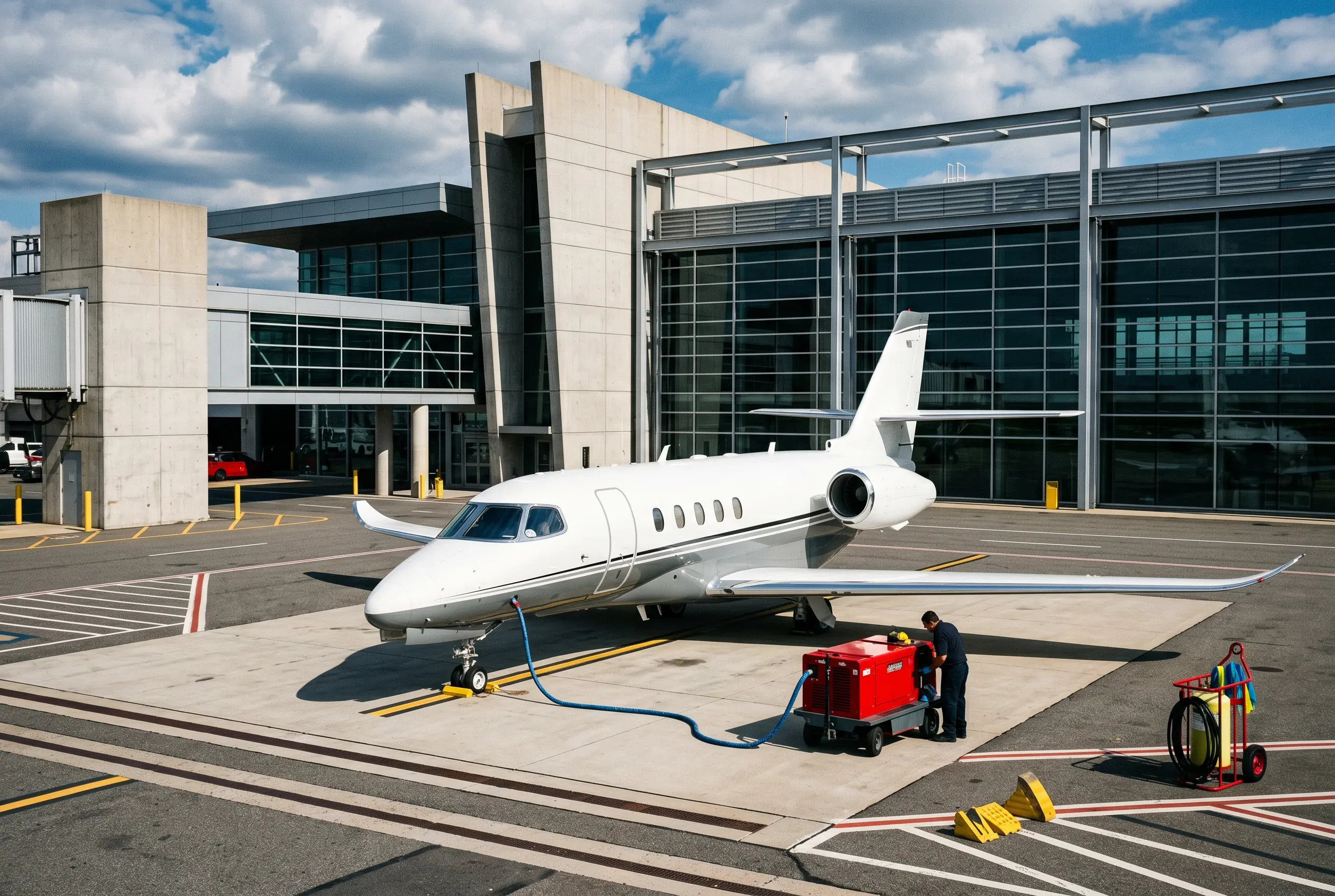 Cessna Citation Latitude on a private ramp before a New York to Miami flight