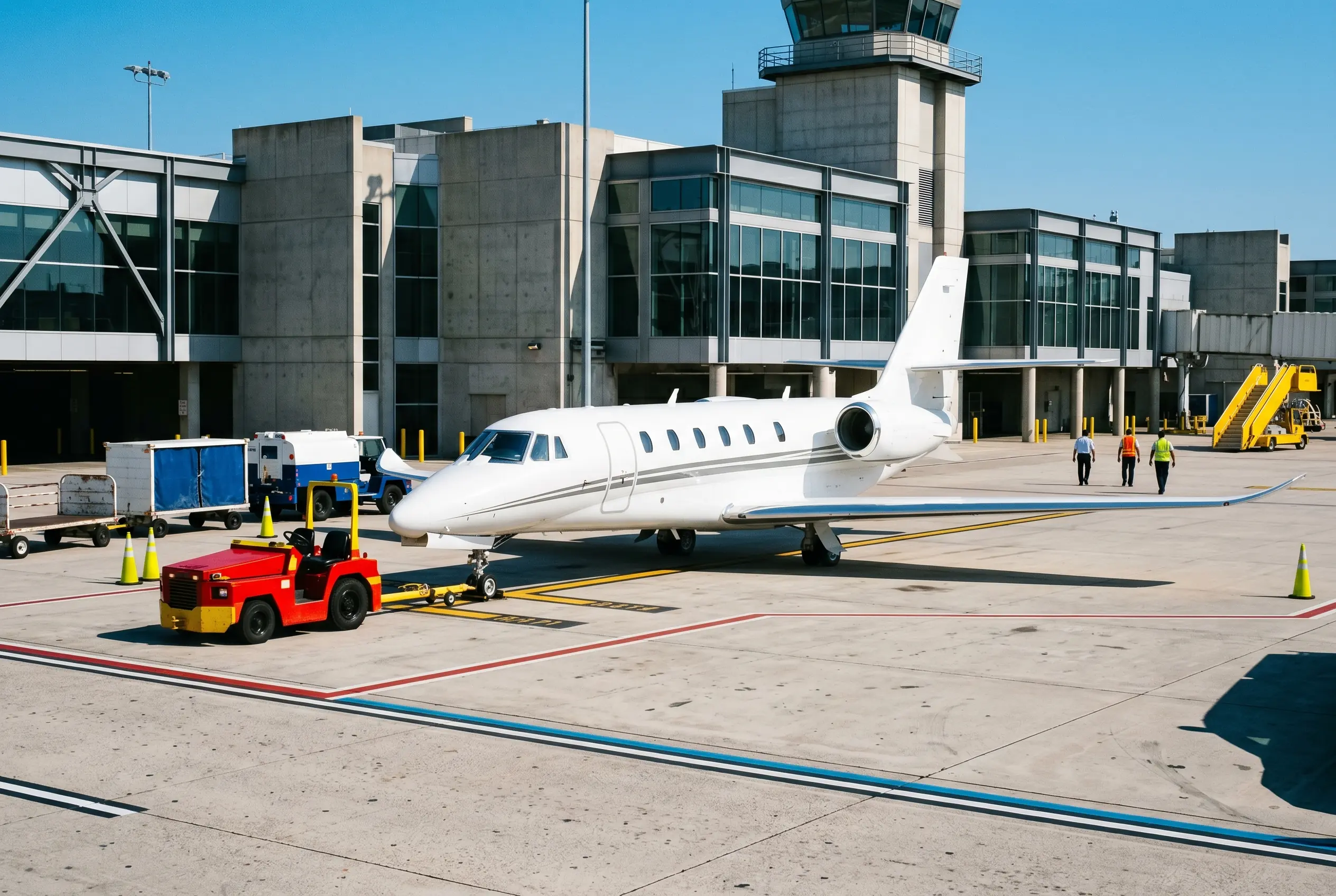 Cessna Citation Sovereign+ on a private apron before a New York to Miami flight