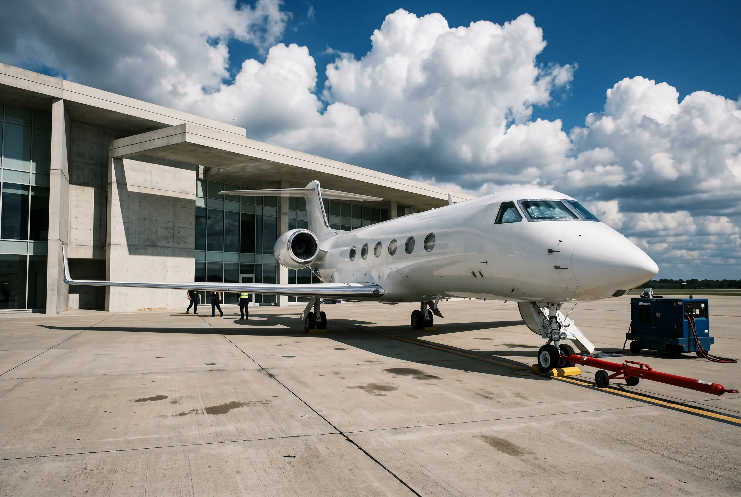 Concierge Services Private FBO lounge prepared for a New York to Miami charter departure