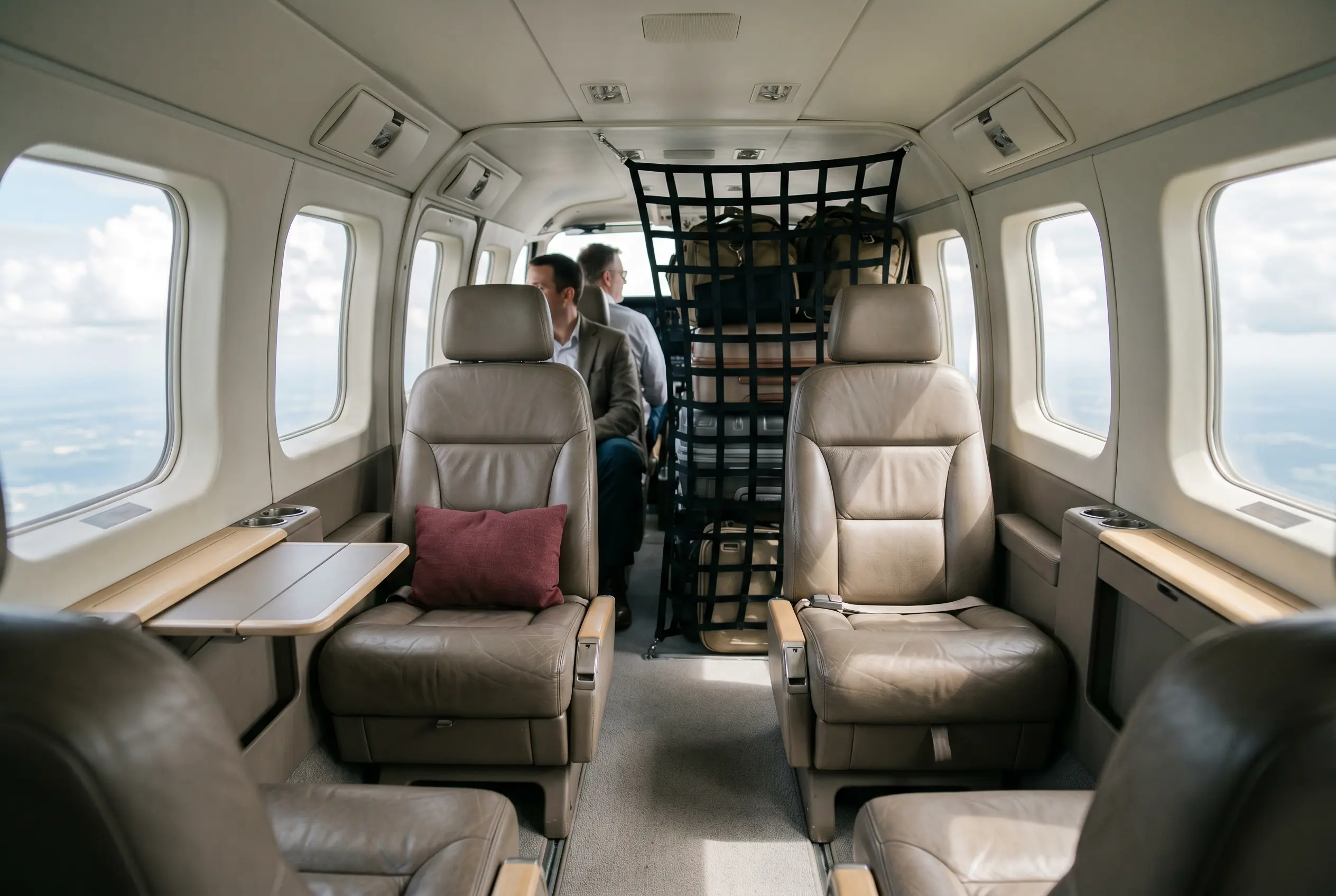 Daher Kodiak 900 utility cabin with large baggage hold for a New York to Miami charter