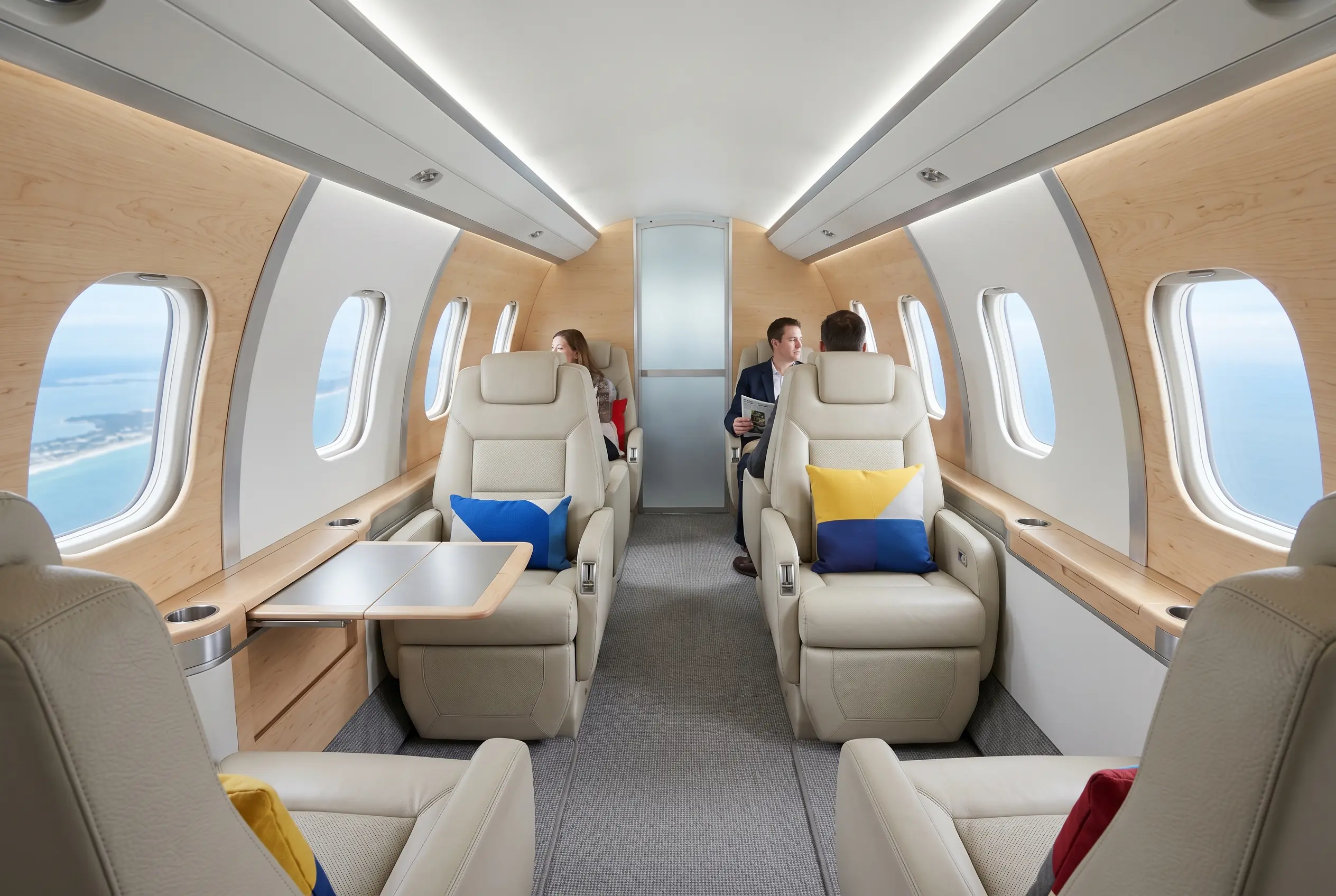Epic E1000 GX carbon-fiber cabin for a New York to Miami charter