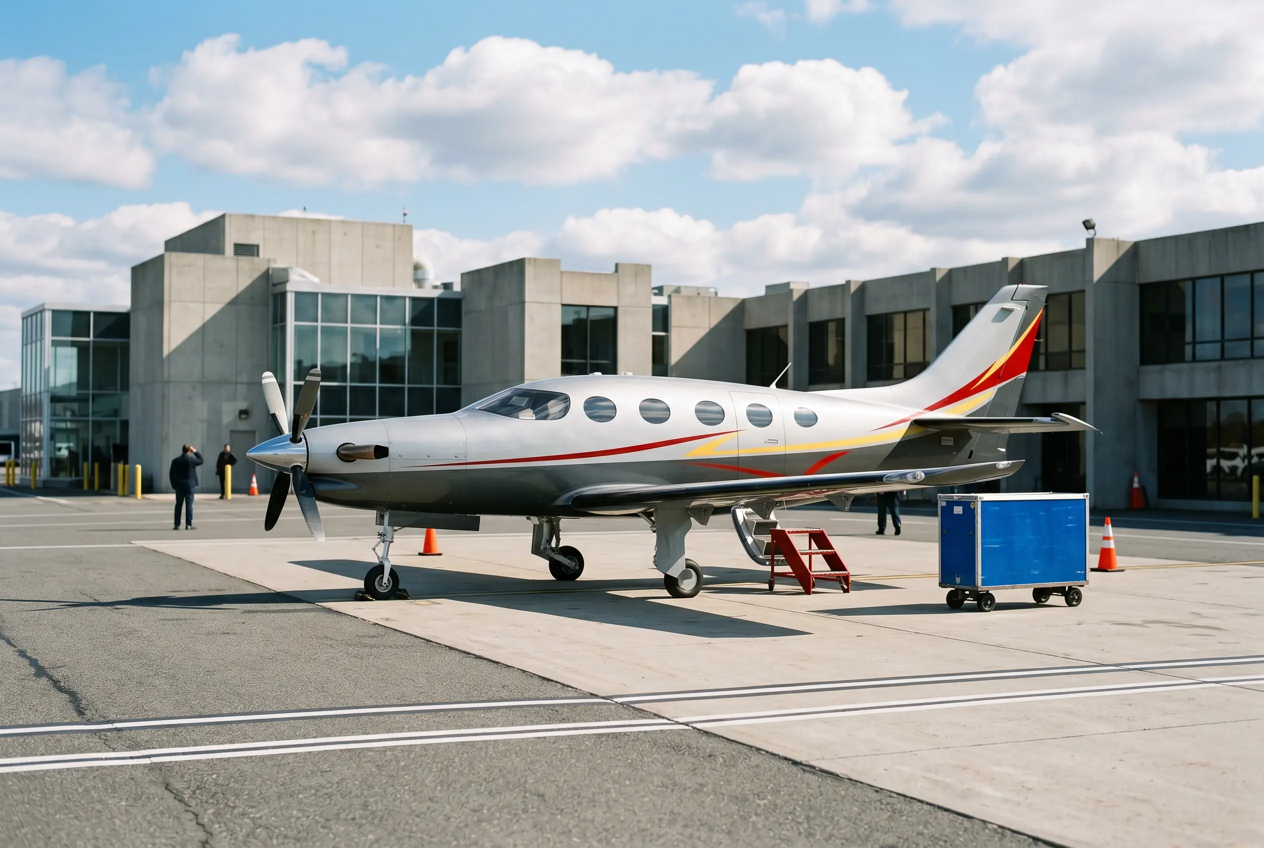 Epic E1000 GX on a private ramp before a New York to Miami flight
