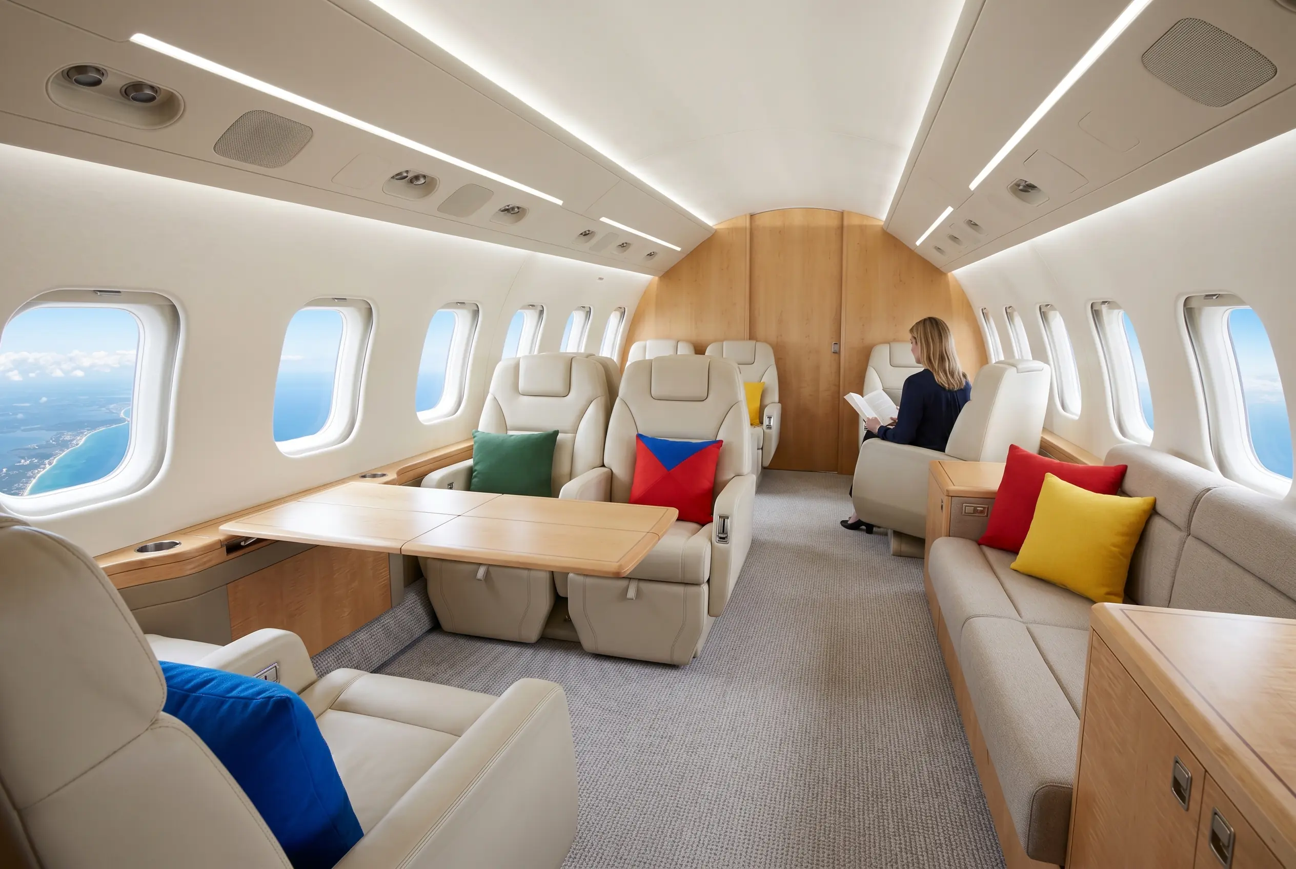 Dassault Falcon 2000LXS wide cabin for a New York to Miami charter