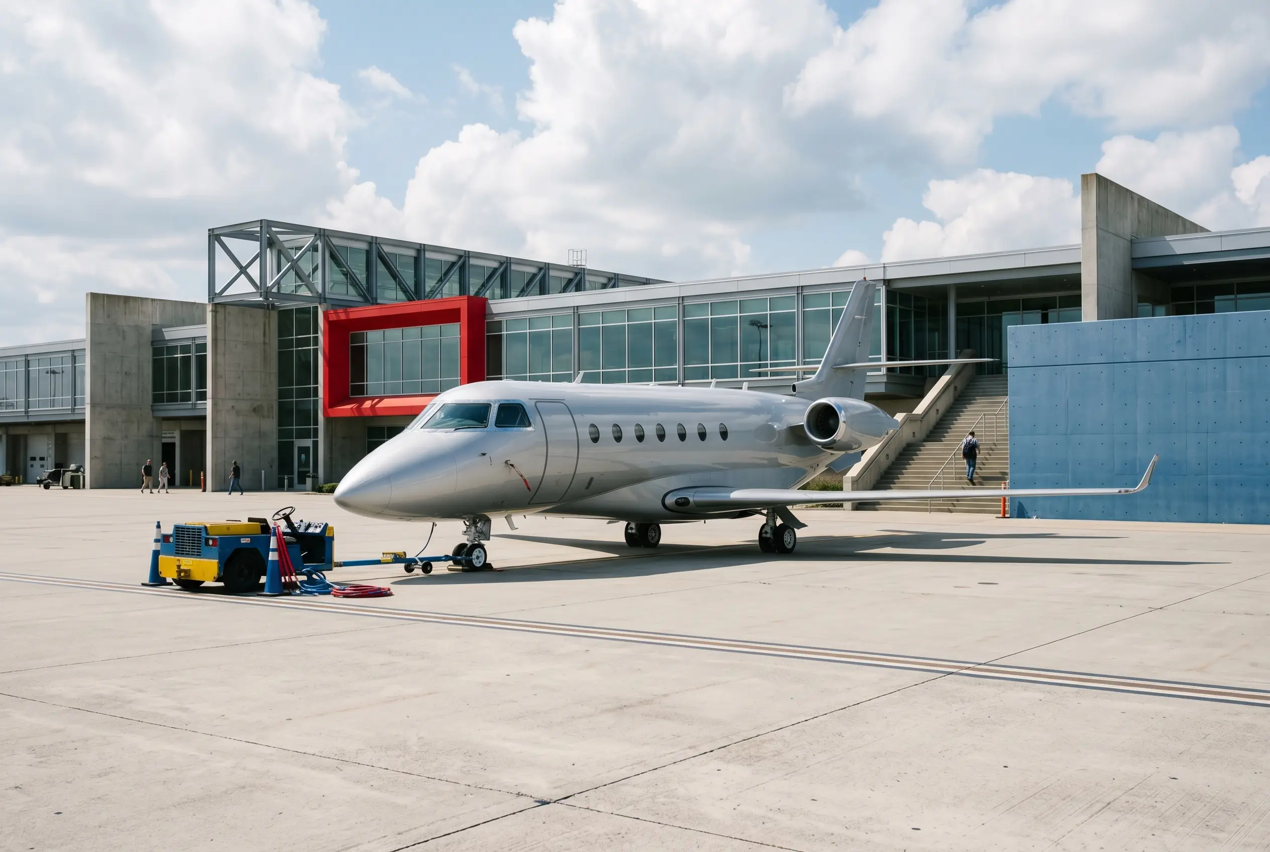 G200 Gulfstream G200 on a private ramp before a New York to Miami flight