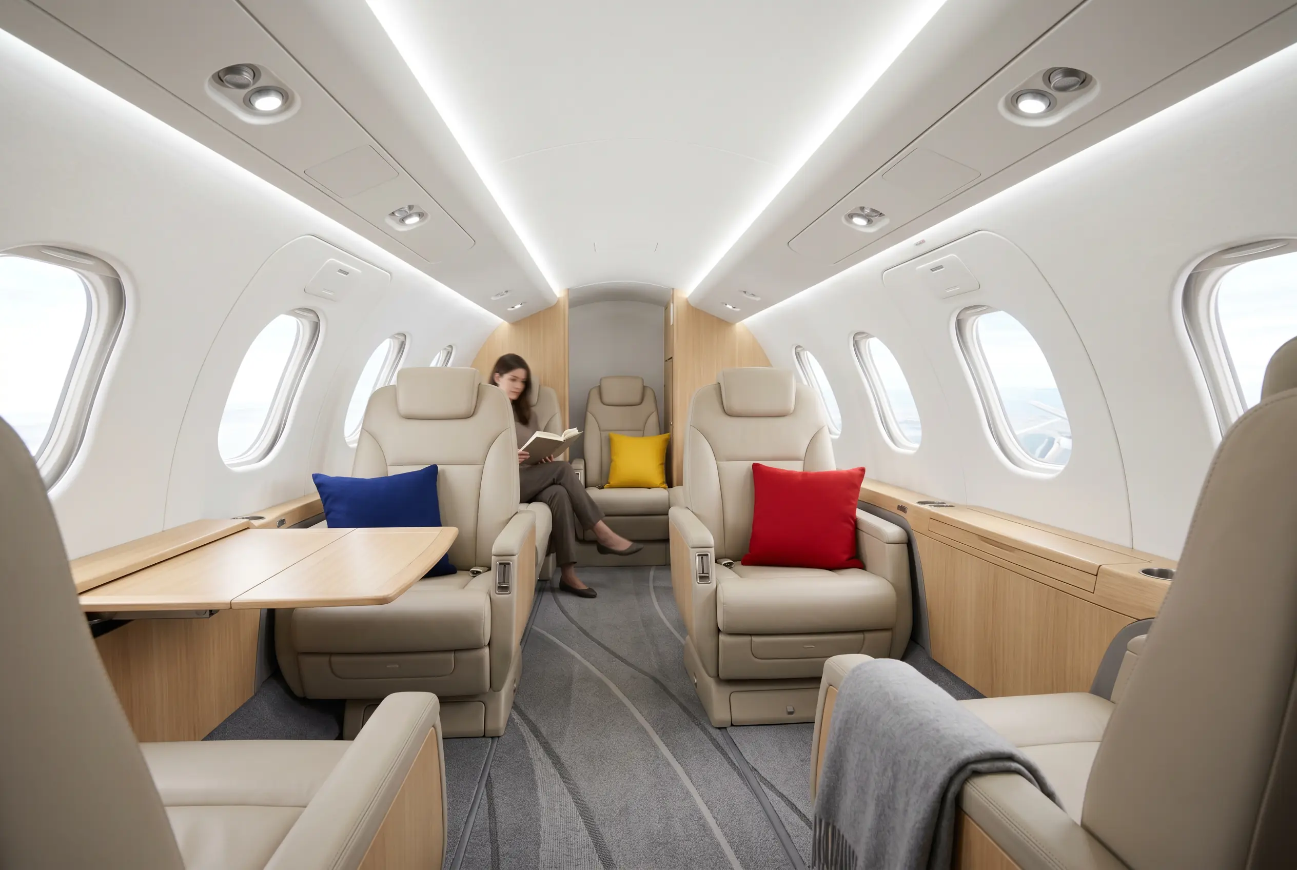 HondaJet Elite II cabin for a New York to Miami charter
