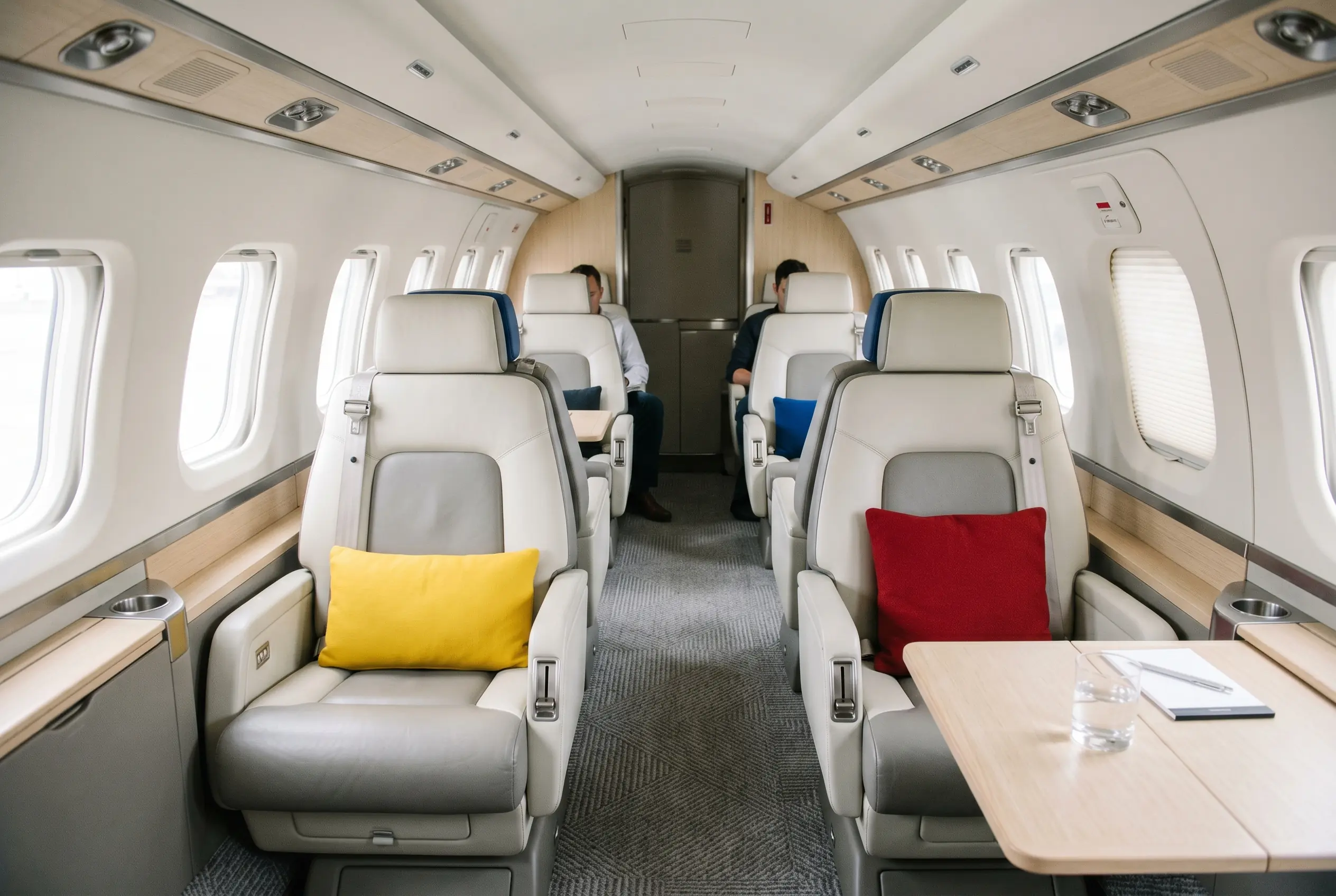 Beechcraft King Air 260 club cabin for a New York to Miami charter