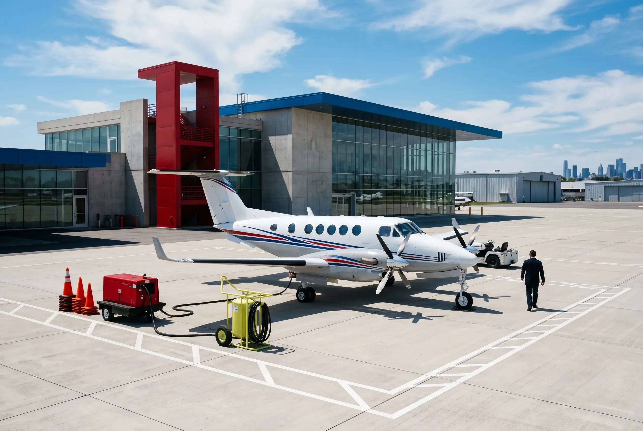 King Air 260 Beechcraft King Air 260 on a private ramp before a New York to Miami flight
