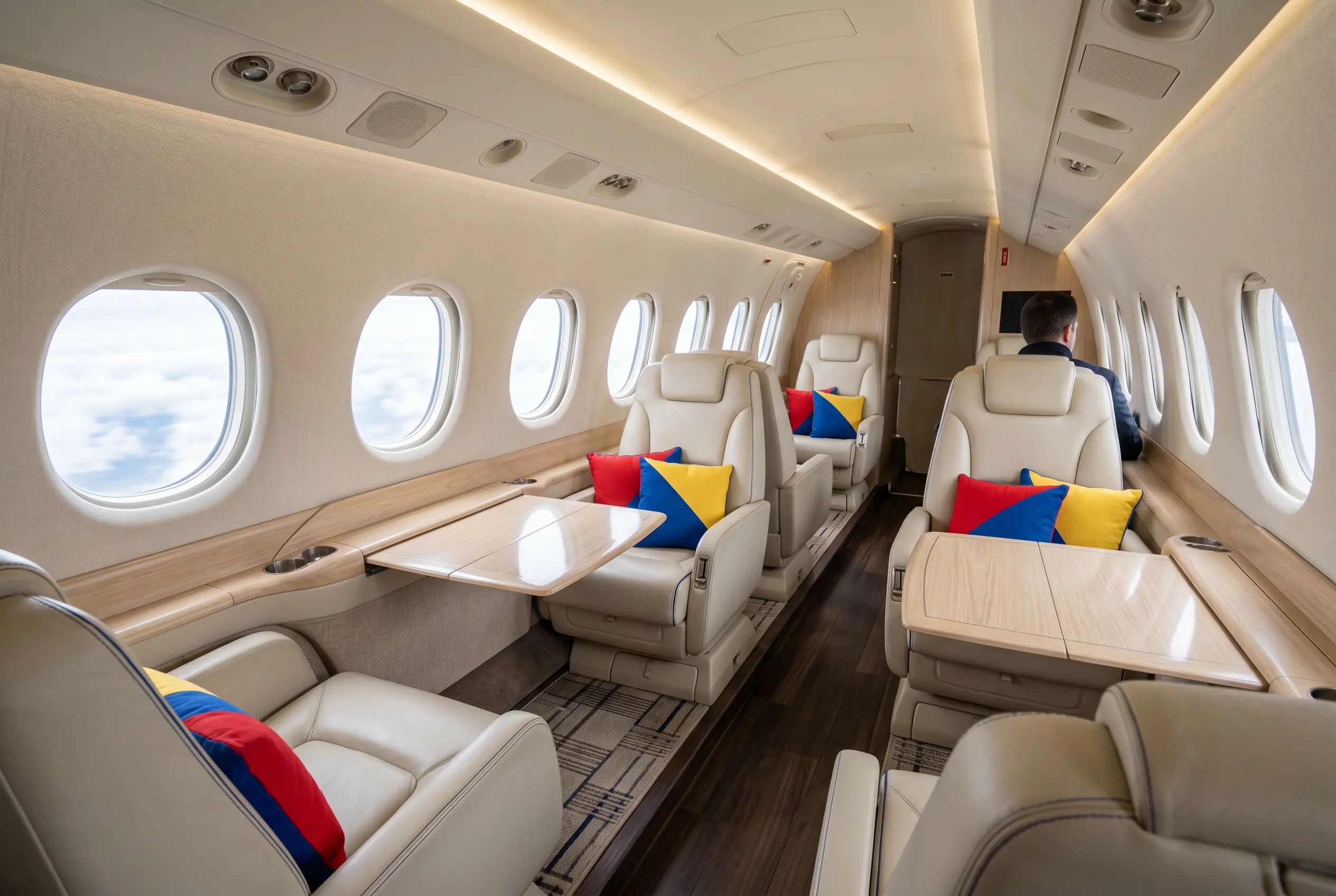 Beechcraft King Air 350i double-club cabin for a New York to Miami charter