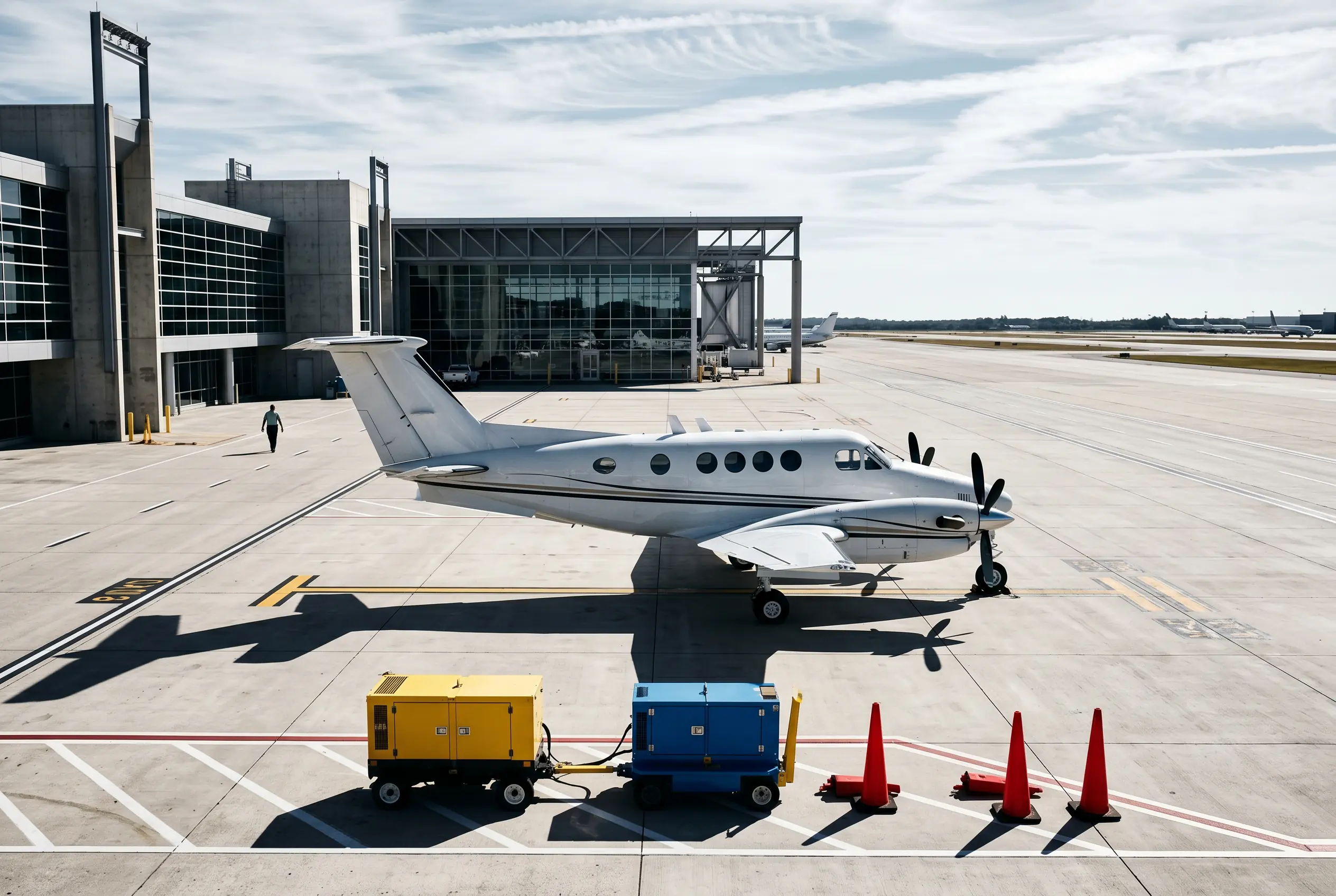 King Air C90GTx Beechcraft King Air C90GTx on a private ramp before a New York to Miami flight