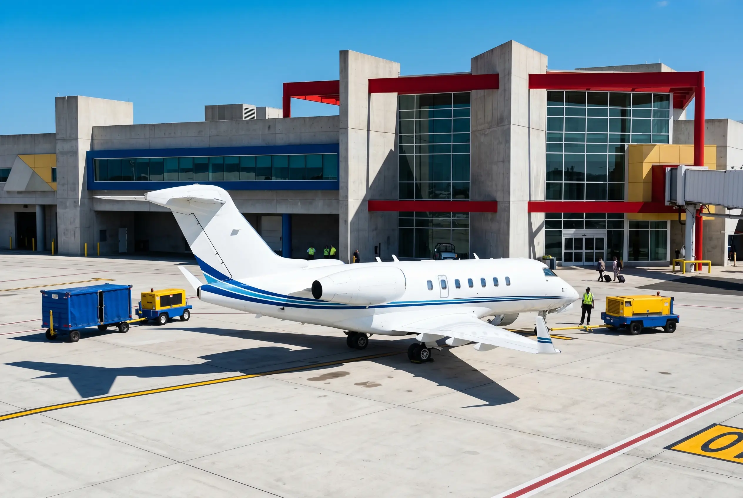 Leisure Jet Charter Travellers arriving by private jet at a Miami FBO for a getaway