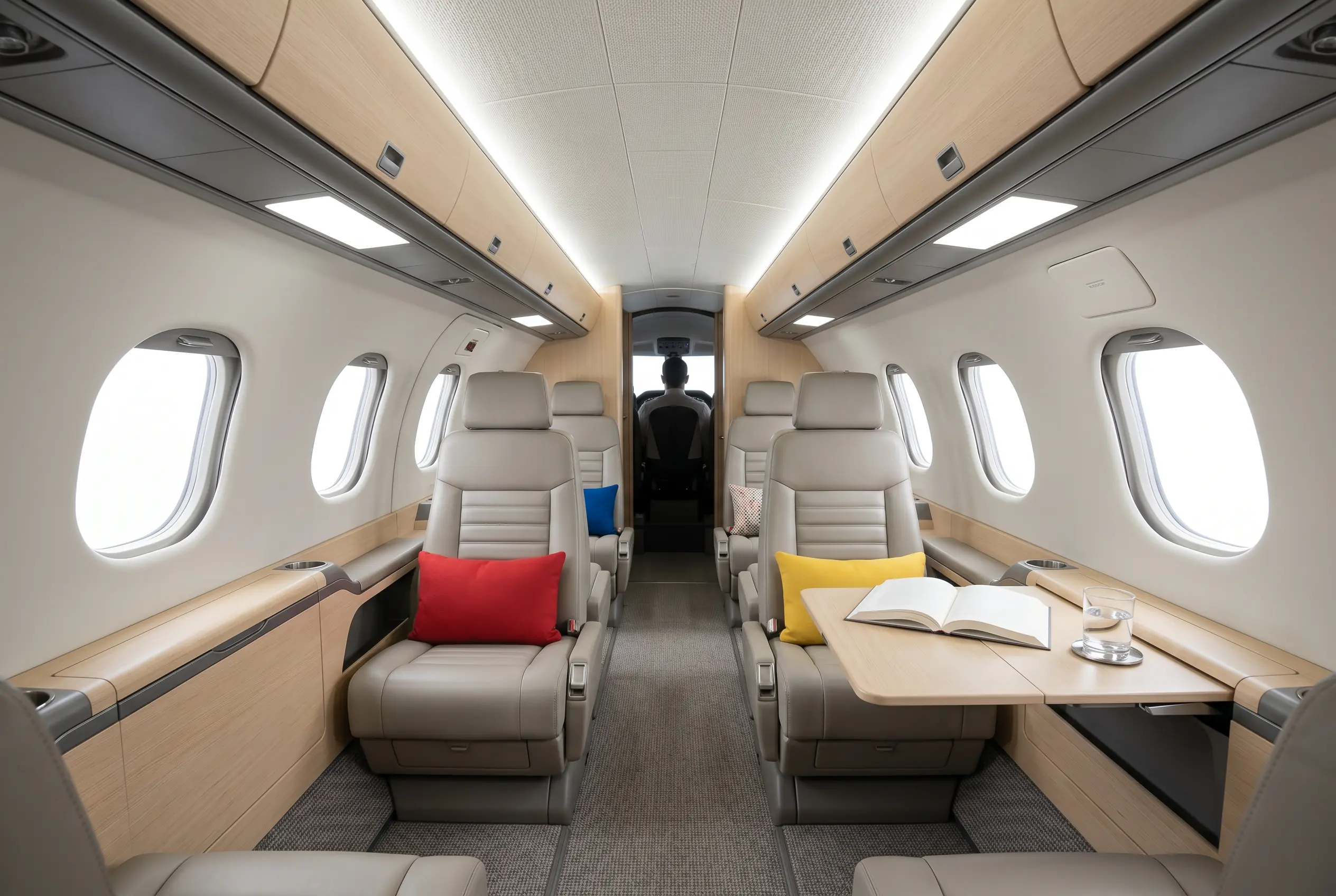 Embraer Phenom 100EV cabin for a New York to Miami charter