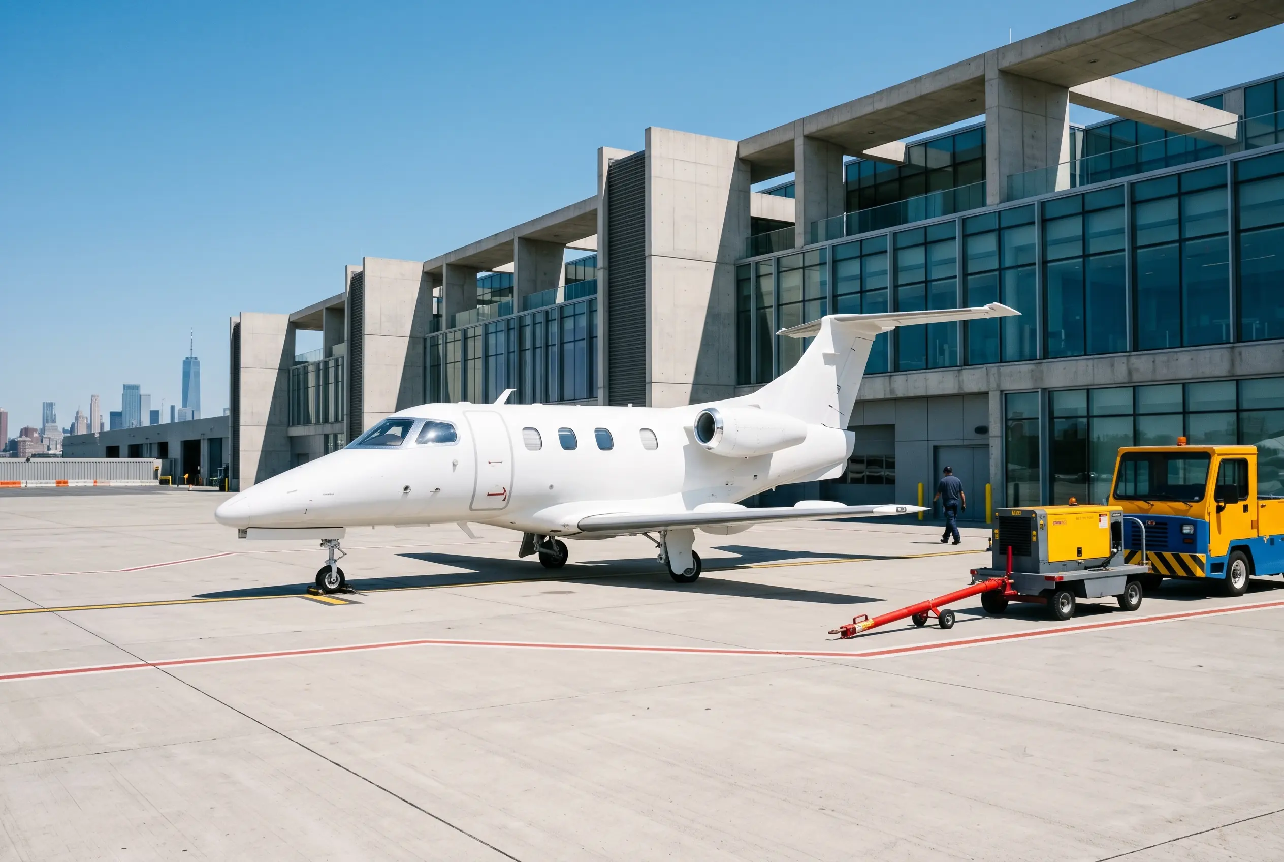 Phenom 100EV Embraer Phenom 100EV on a private ramp before a New York to Miami flight