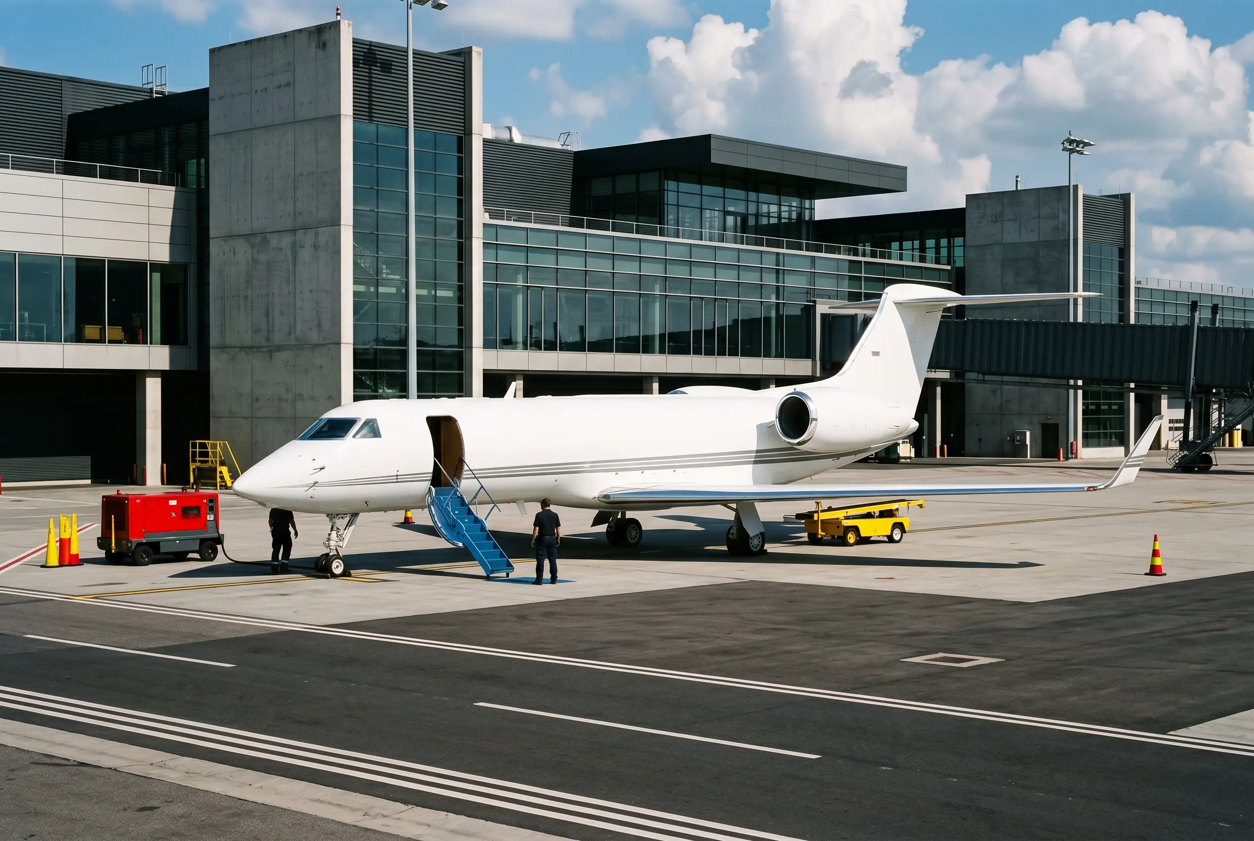 Super-Midsize Jets Super-midsize jet on a ramp before a New York to Miami flight